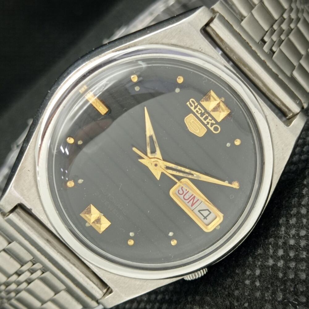 Seiko Black and Gold Men's Watch